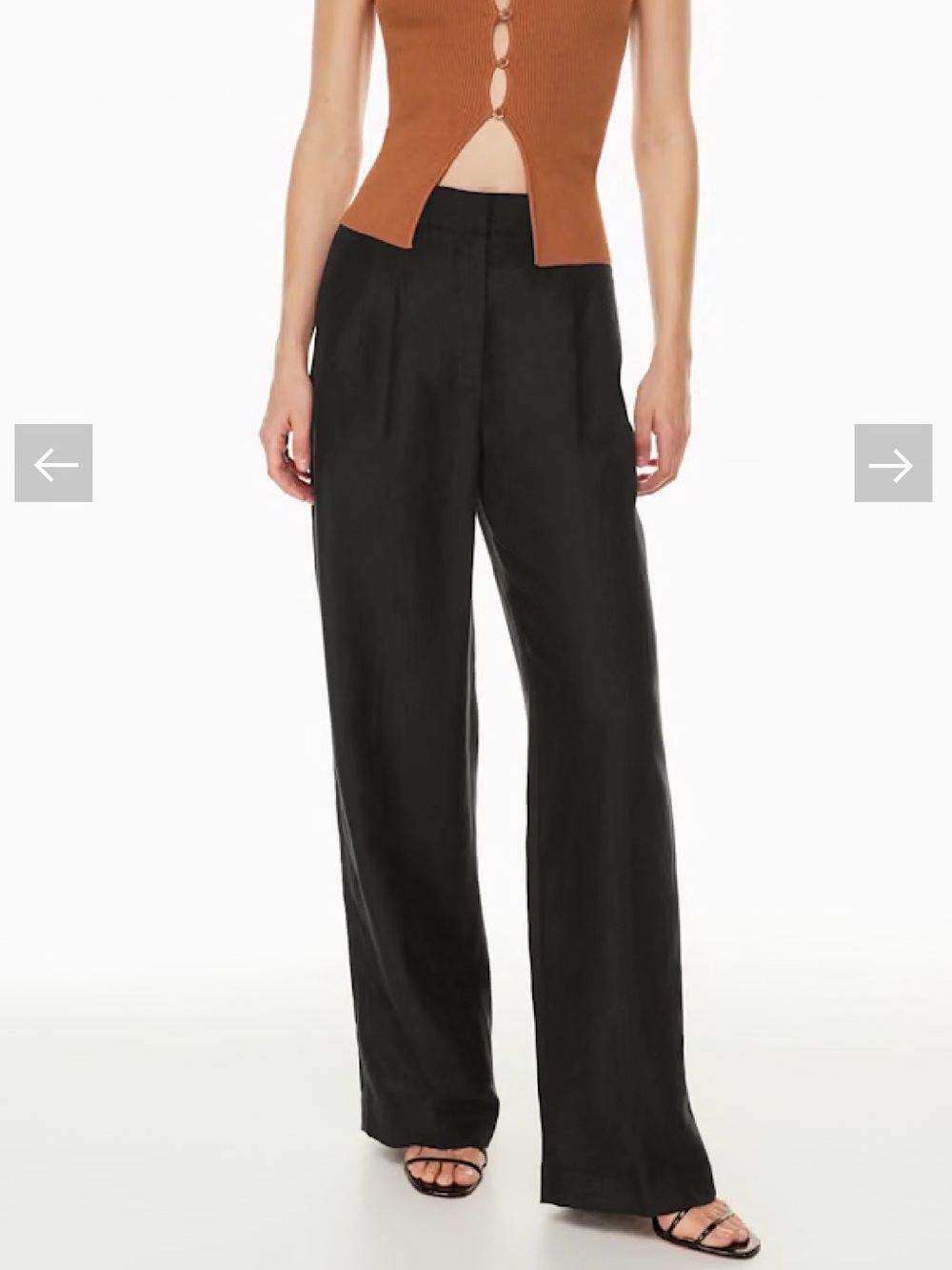 Wilfred The Effortless Black Linen Pants